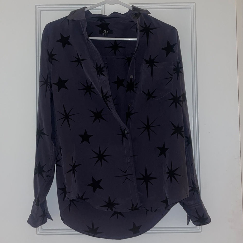 Patterned button down women’s shirt
